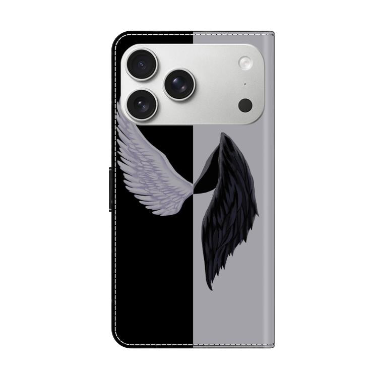 For iPhone 17 Pro Crystal-Like Painted Vegan Leather Phone Case