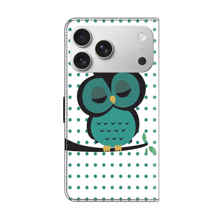 For iPhone 17 Pro Crystal-Like Painted Vegan Leather Phone Case