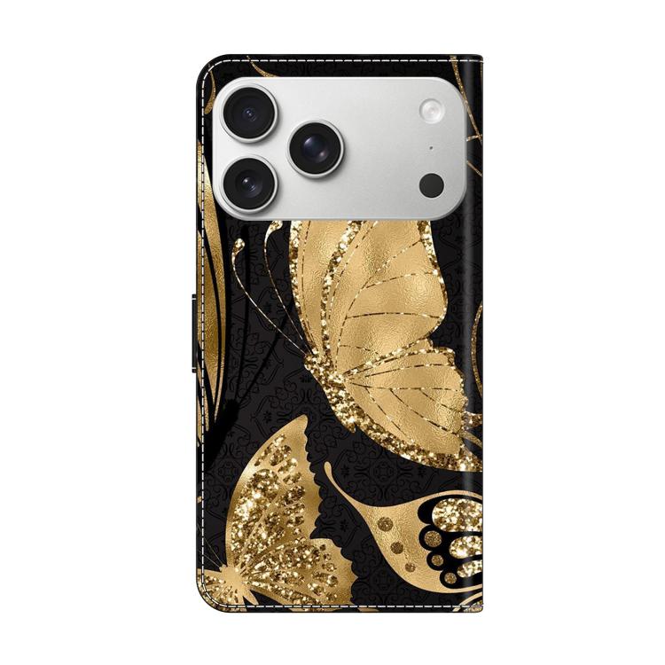 For iPhone 17 Pro Crystal-Like Painted Vegan Leather Phone Case