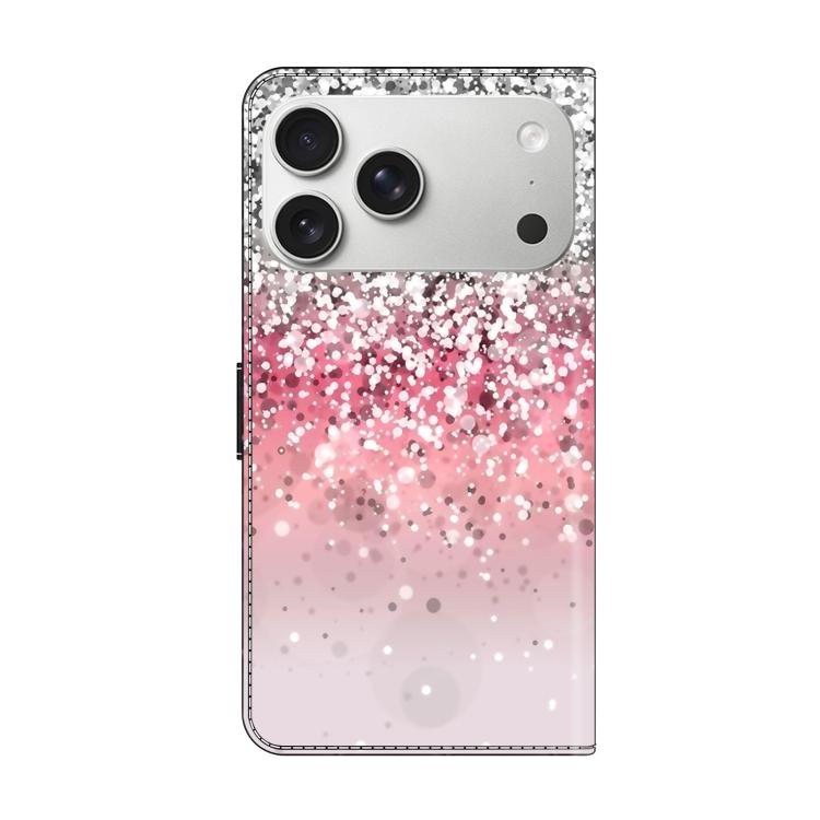For iPhone 17 Pro Max Crystal-Like Painted Vegan Leather Phone Case