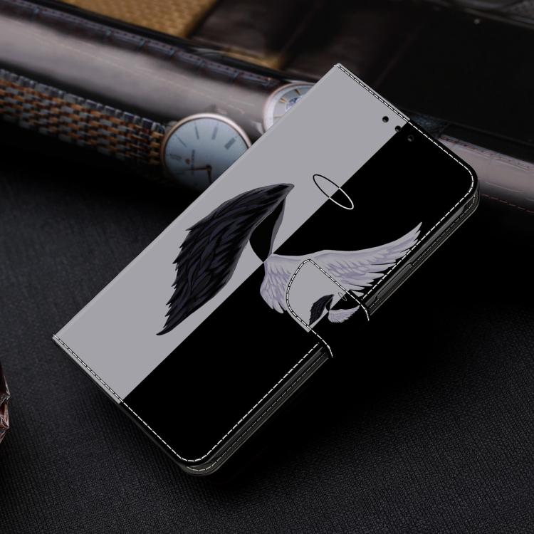 For Motorola Moto E15 Crystal-Like Painted Vegan Leather Phone Case