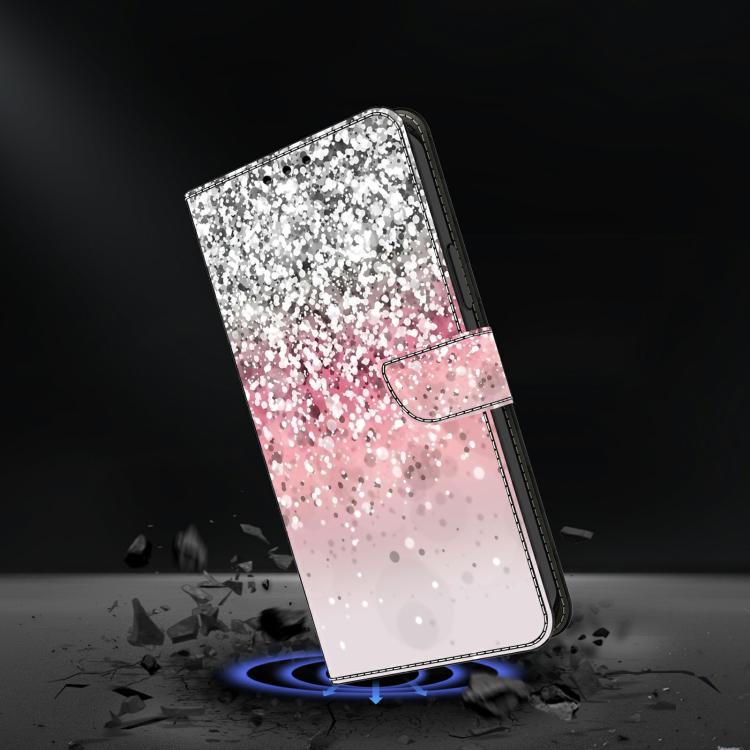 For Motorola Moto E15 Crystal-Like Painted Vegan Leather Phone Case