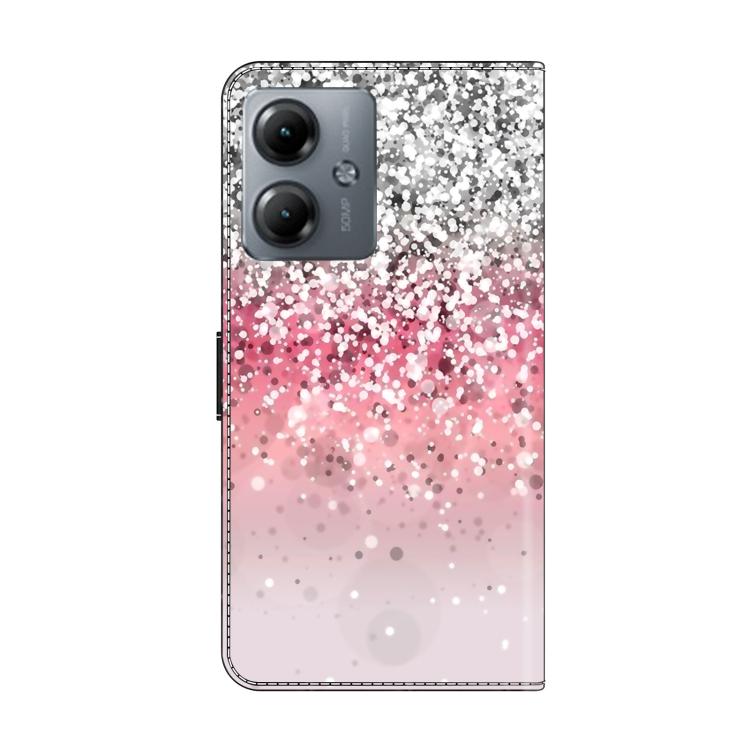 For Motorola Moto G14 Crystal-Like Painted Vegan Leather Phone Case
