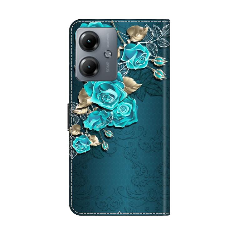 For Motorola Moto G14 Crystal-Like Painted Vegan Leather Phone Case
