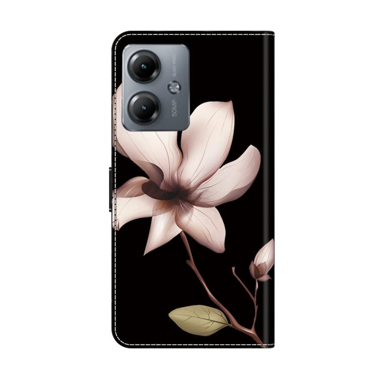 For Motorola Moto G14 Crystal-Like Painted Vegan Leather Phone Case