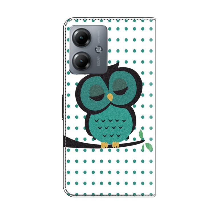 For Motorola Moto G14 Crystal-Like Painted Vegan Leather Phone Case