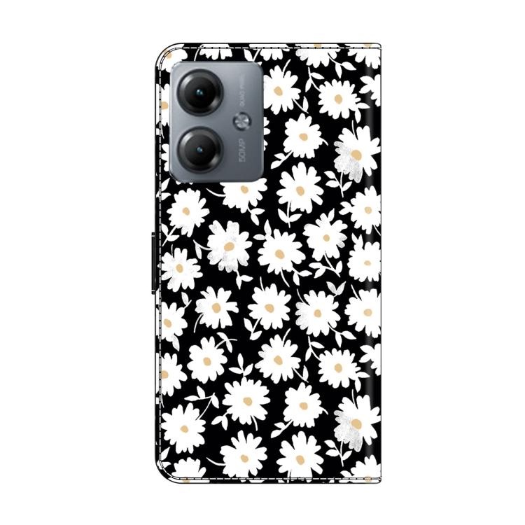 For Motorola Moto G14 Crystal-Like Painted Vegan Leather Phone Case