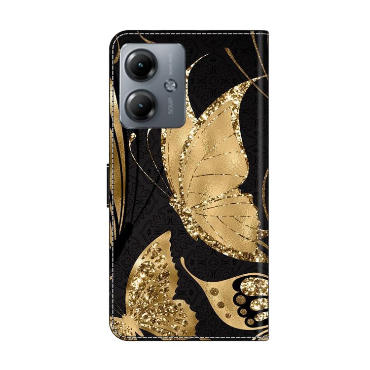 For Motorola Moto G14 Crystal-Like Painted Vegan Leather Phone Case