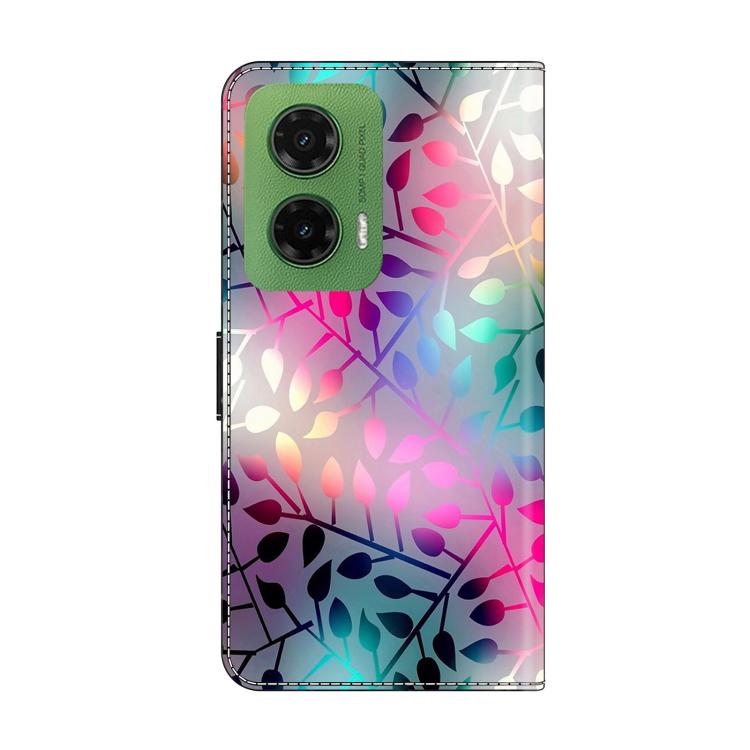 For Motorola Moto G35 Crystal-Like Painted Vegan Leather Phone Case