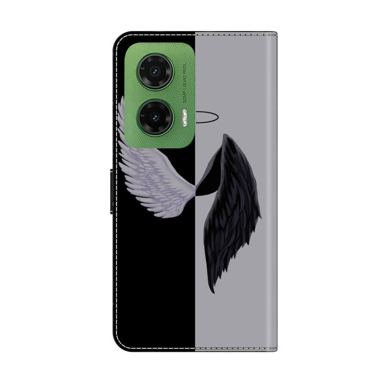 For Motorola Moto G35 Crystal-Like Painted Vegan Leather Phone Case