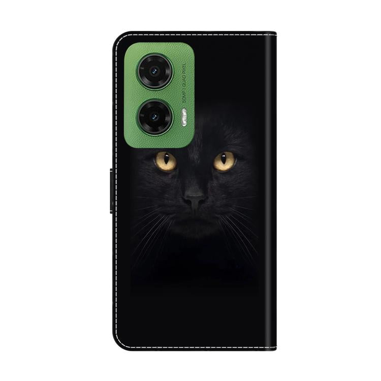 For Motorola Moto G35 Crystal-Like Painted Vegan Leather Phone Case