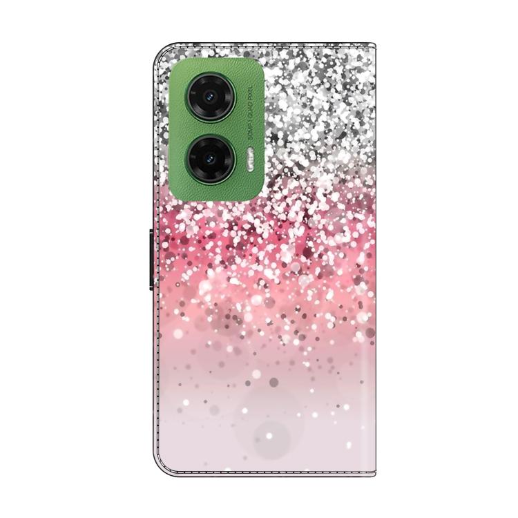 For Motorola Moto G35 Crystal-Like Painted Vegan Leather Phone Case