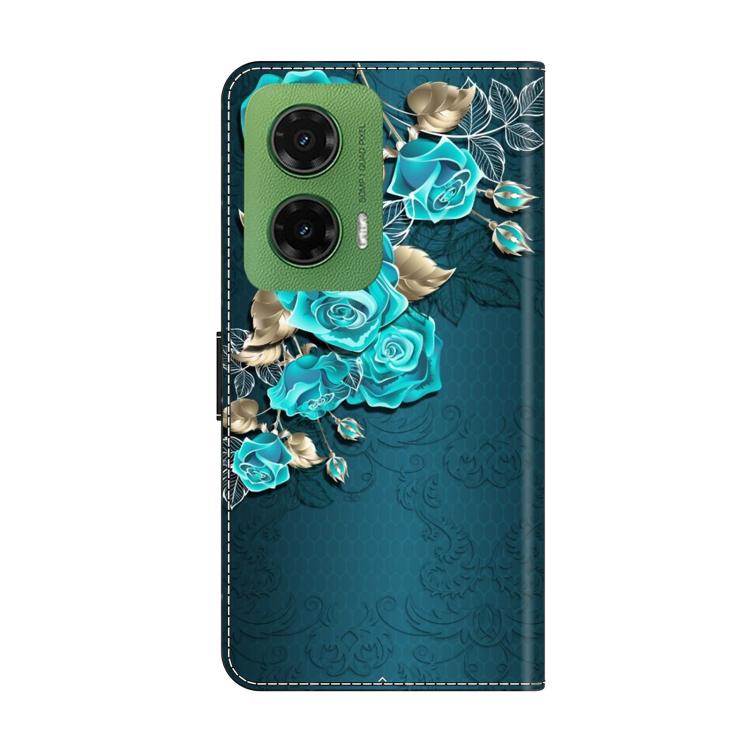 For Motorola Moto G35 Crystal-Like Painted Vegan Leather Phone Case