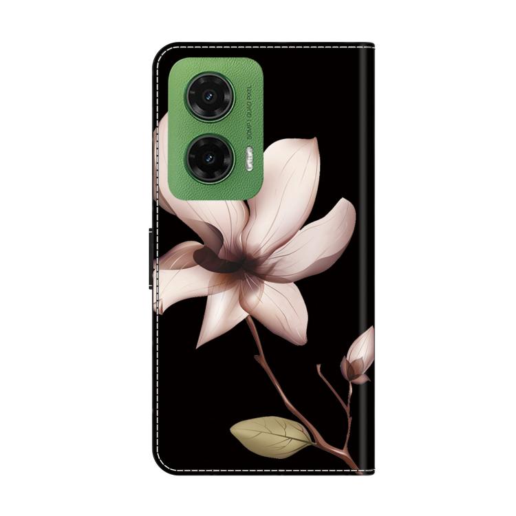 For Motorola Moto G35 Crystal-Like Painted Vegan Leather Phone Case