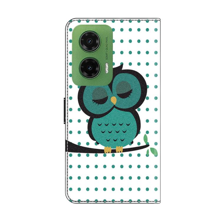 For Motorola Moto G35 Crystal-Like Painted Vegan Leather Phone Case