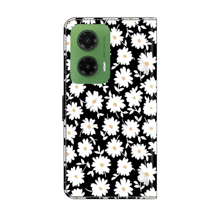 For Motorola Moto G35 Crystal-Like Painted Vegan Leather Phone Case