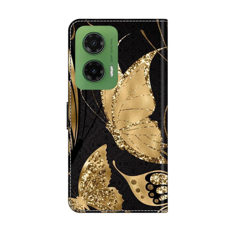 For Motorola Moto G35 Crystal-Like Painted Vegan Leather Phone Case