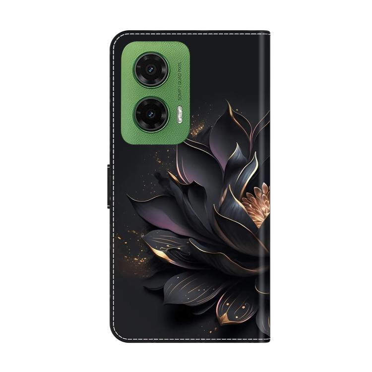 For Motorola Moto G35 Crystal-Like Painted Vegan Leather Phone Case