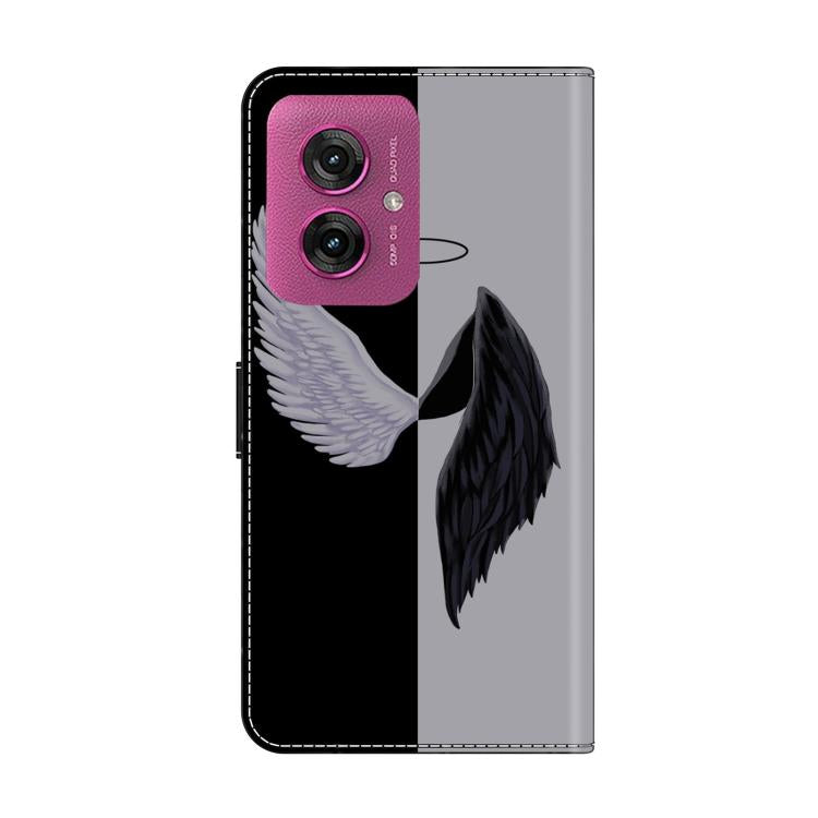 For Motorola Moto G55 Crystal-Like Painted Vegan Leather Phone Case