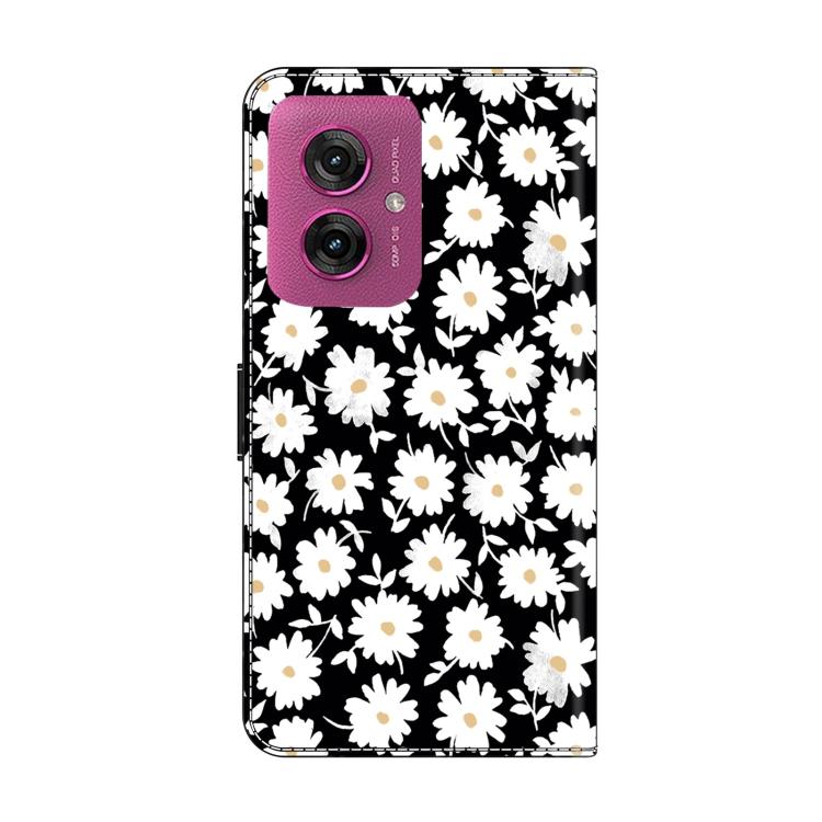 For Motorola Moto G55 Crystal-Like Painted Vegan Leather Phone Case