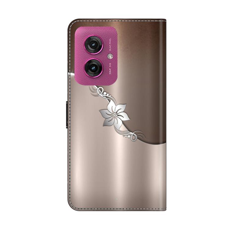 For Motorola Moto G55 Crystal-Like Painted Vegan Leather Phone Case