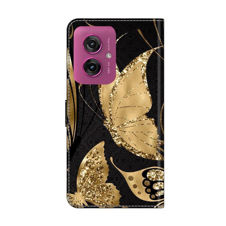 For Motorola Moto G55 Crystal-Like Painted Vegan Leather Phone Case