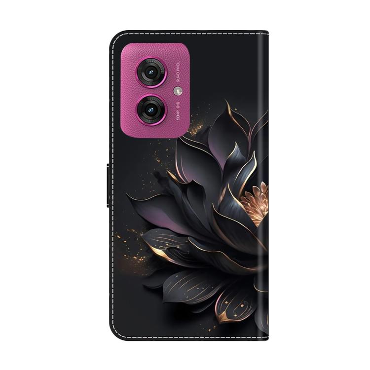 For Motorola Moto G55 Crystal-Like Painted Vegan Leather Phone Case