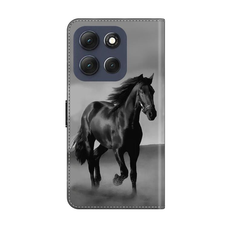 For Motorola Moto G56 5G / G86 5G Crystal-Like Painted Vegan Leather Phone Case