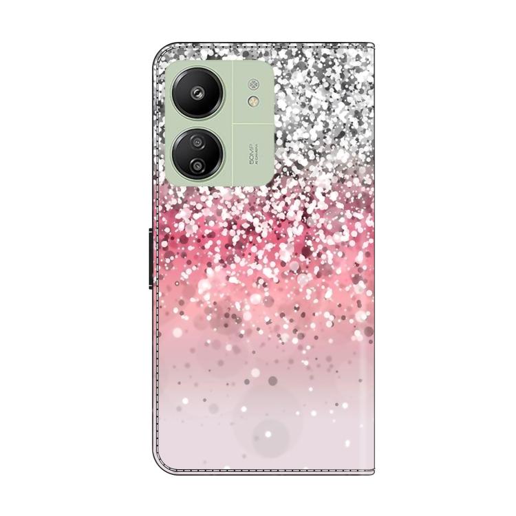 For Redmi 13C 5G / 4G Crystal-Like Painted Vegan Leather Phone Case
