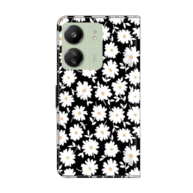 For Redmi 13C 5G / 4G Crystal-Like Painted Vegan Leather Phone Case