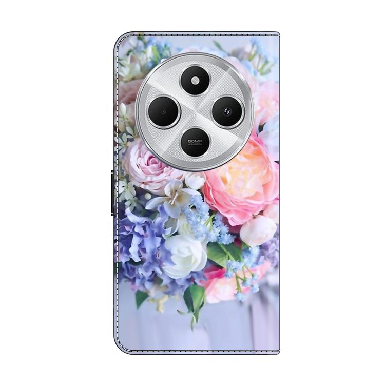 For Redmi 14C 5G / 4G Crystal-Like Painted Vegan Leather Phone Case