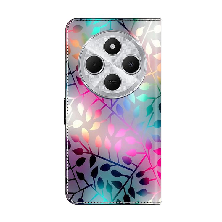 For Redmi 14C 5G / 4G Crystal-Like Painted Vegan Leather Phone Case