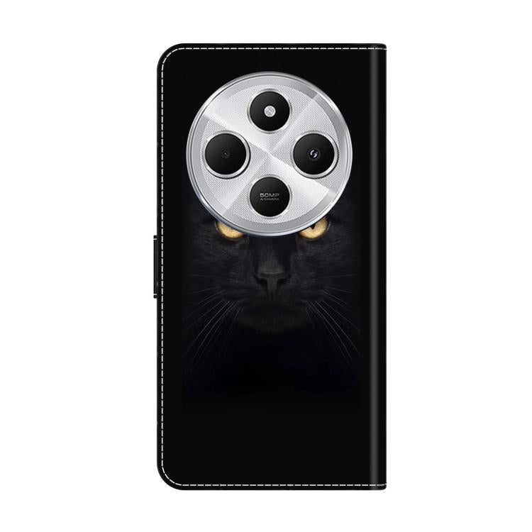 For Redmi 14C 5G / 4G Crystal-Like Painted Vegan Leather Phone Case