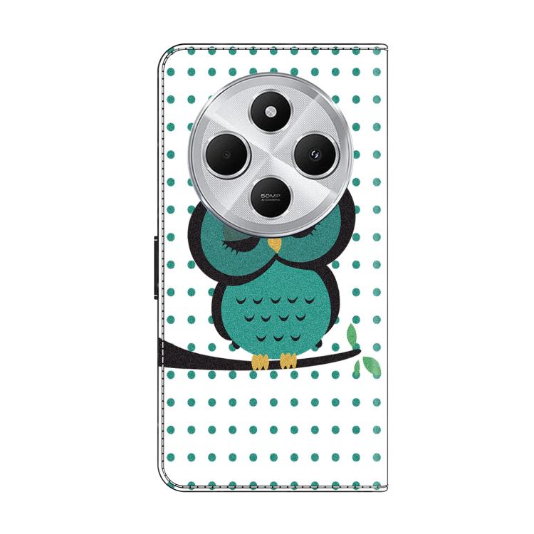 For Redmi 14C 5G / 4G Crystal-Like Painted Vegan Leather Phone Case