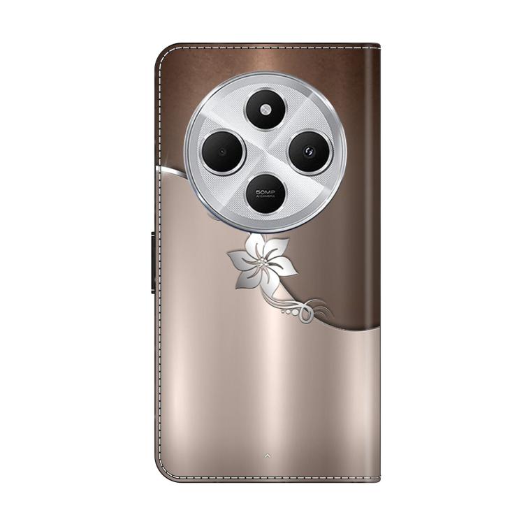 For Redmi 14C 5G / 4G Crystal-Like Painted Vegan Leather Phone Case
