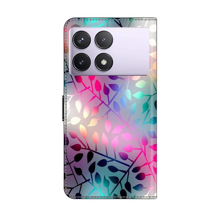 For Redmi K70E Crystal-Like Painted Vegan Leather Phone Case