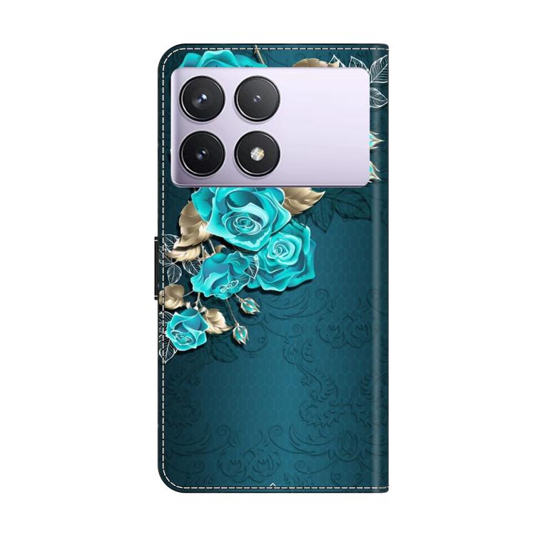 For Redmi K70E Crystal-Like Painted Vegan Leather Phone Case