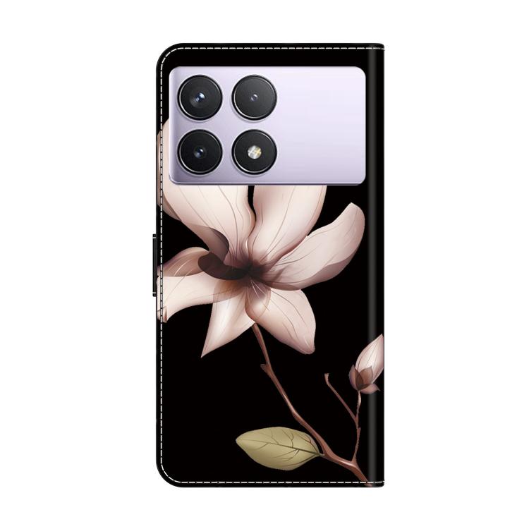 For Redmi K70E Crystal-Like Painted Vegan Leather Phone Case