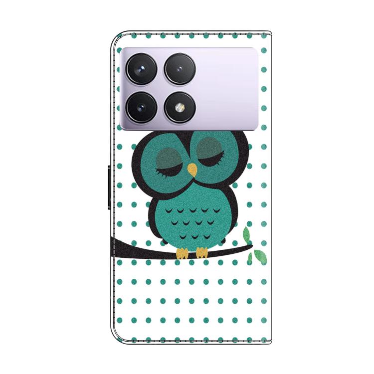 For Redmi K70E Crystal-Like Painted Vegan Leather Phone Case