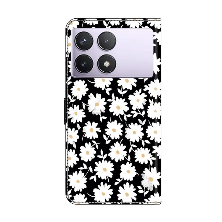 For Redmi K70E Crystal-Like Painted Vegan Leather Phone Case