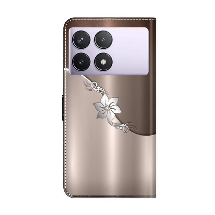 For Redmi K70E Crystal-Like Painted Vegan Leather Phone Case