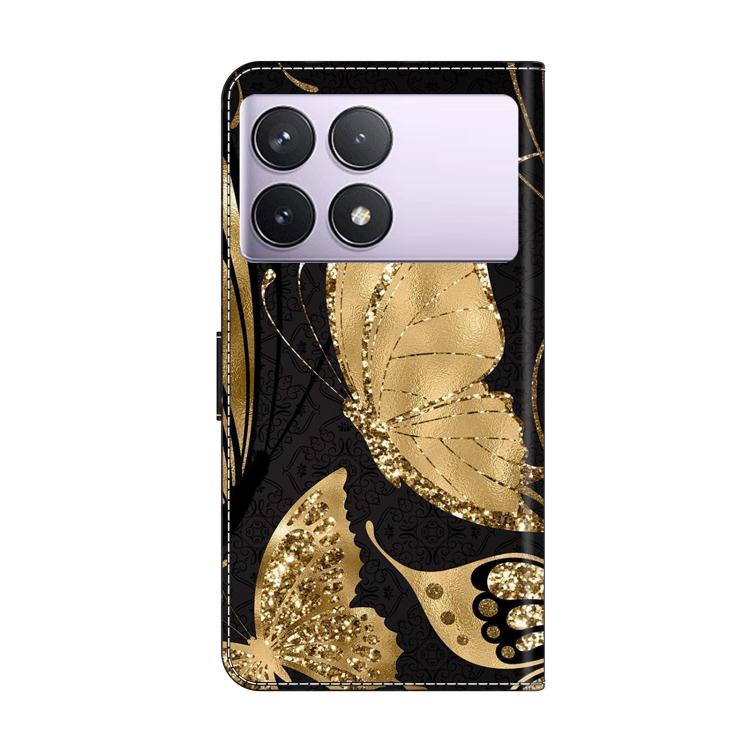 For Redmi K70E Crystal-Like Painted Vegan Leather Phone Case