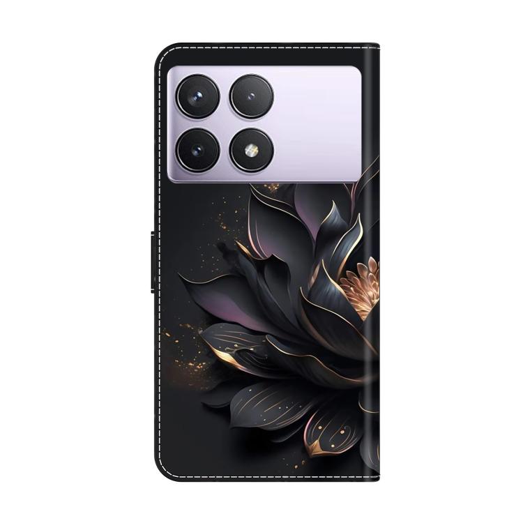 For Redmi K70E Crystal-Like Painted Vegan Leather Phone Case