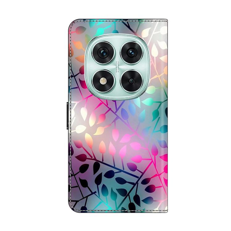 For Redmi Note 14 Pro 5G Crystal-Like Painted Vegan Leather Phone Case