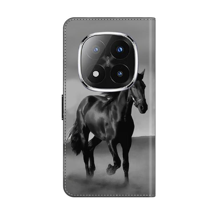 For Redmi Note 14 Pro+ 5G / Poco X7 Crystal-Like Painted Vegan Leather Phone Case
