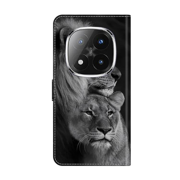 For Redmi Note 14 Pro+ 5G / Poco X7 Crystal-Like Painted Vegan Leather Phone Case