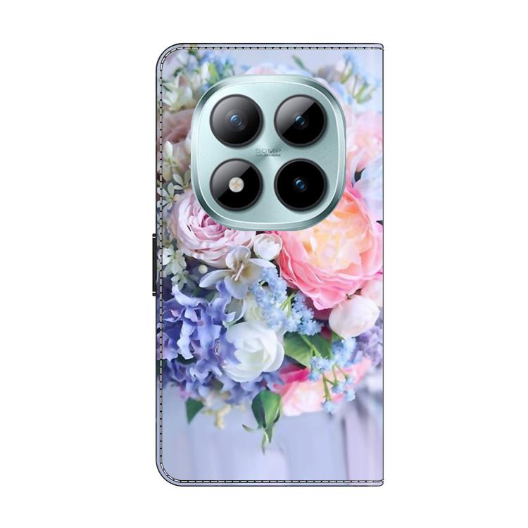 For Redmi Note 15 Pro 5G Global 163.6mm Crystal-Like Painted Vegan Leather Phone Case