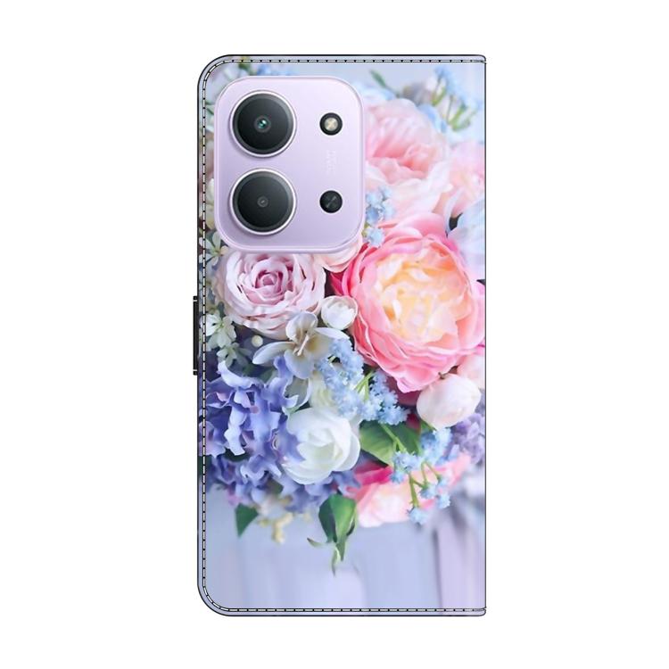 For Redmi 15C 5G / 4G EU 173mm Crystal-Like Painted Vegan Leather Phone Case