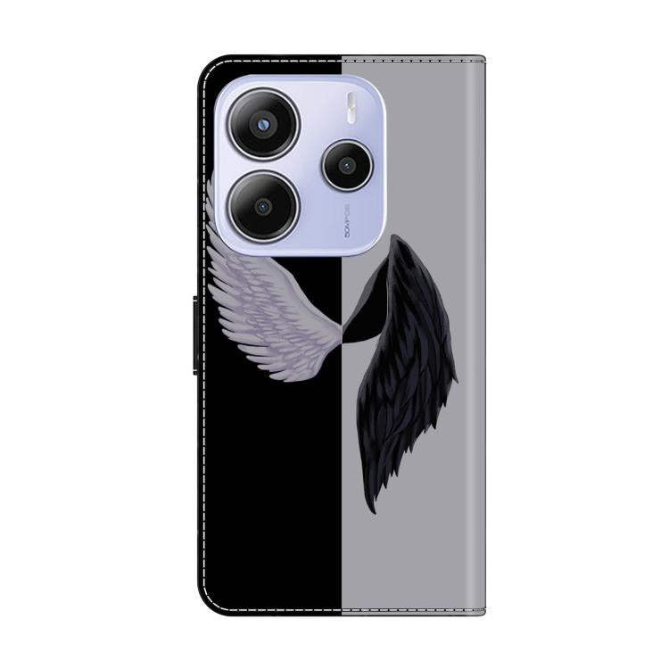 For Redmi Note 14 5G Crystal-Like Painted Vegan Leather Phone Case