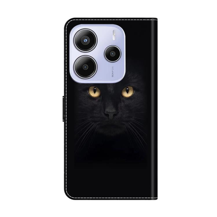 For Redmi Note 14 5G Crystal-Like Painted Vegan Leather Phone Case